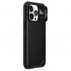 Шкіряна накладка Nillkin Camshield Leather (шторка на камеру) для Apple iPhone 13 Pro (6.1") Чорний / Black