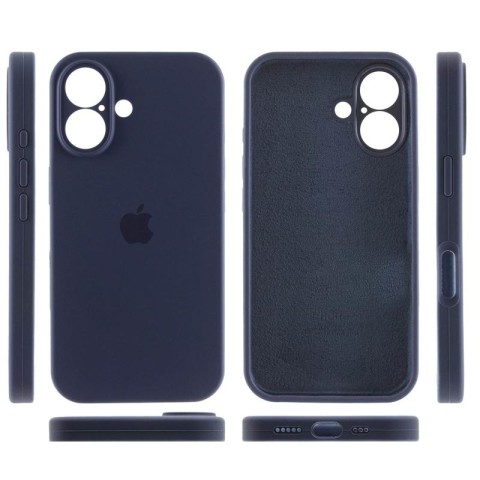 Чохол Silicone Case Full Camera Protective (AA) для Apple iPhone 16 Plus (6.7") Темно-синій / Midnight blue