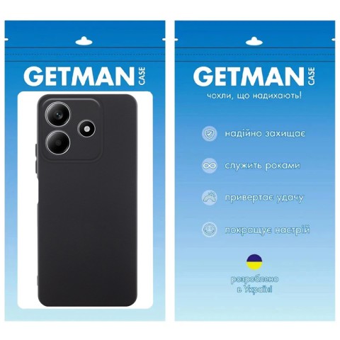 Чохол TPU GETMAN Liquid Silk Full Camera для Xiaomi Redmi Note 14 5G Чорний / Black