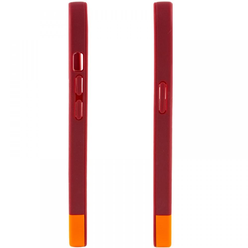 Чохол TPU+PC Bichromatic для Apple iPhone XR (6.1") Brown burgundy / Orange