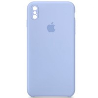 Чохол Silicone Case Square Full Camera Protective (AA) для Apple iPhone XS Max (6.5") Блакитний / Lilac Blue
