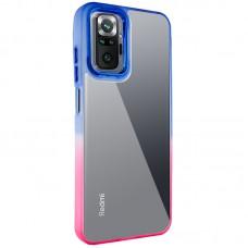Чохол TPU+PC Fresh sip series для Xiaomi Redmi Note 10 Pro / 10 Pro Max Рожевий / Синій