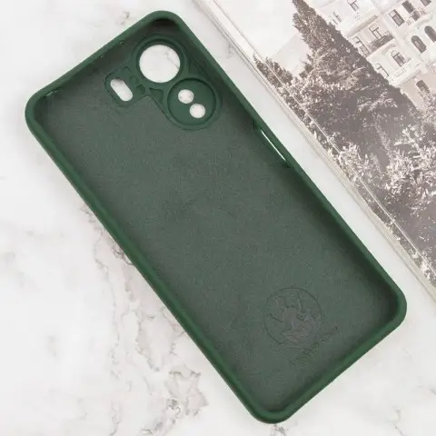 Чохол Silicone Cover Lakshmi Full Camera (AA) with logo для Xiaomi Redmi 13C / Poco C65 Зелений / Dark green