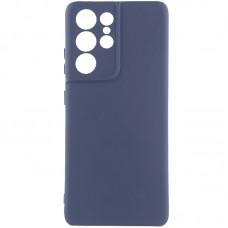 Чохол TPU GETMAN Liquid Silk Full Camera для Samsung Galaxy S22 Ultra Синій / Midnight Blue