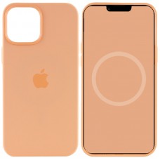 Чохол Silicone case (AAA) full with Magsafe and Animation для Apple iPhone 12 Pro Max (6.7") Помаранчевий / Cantaloupe