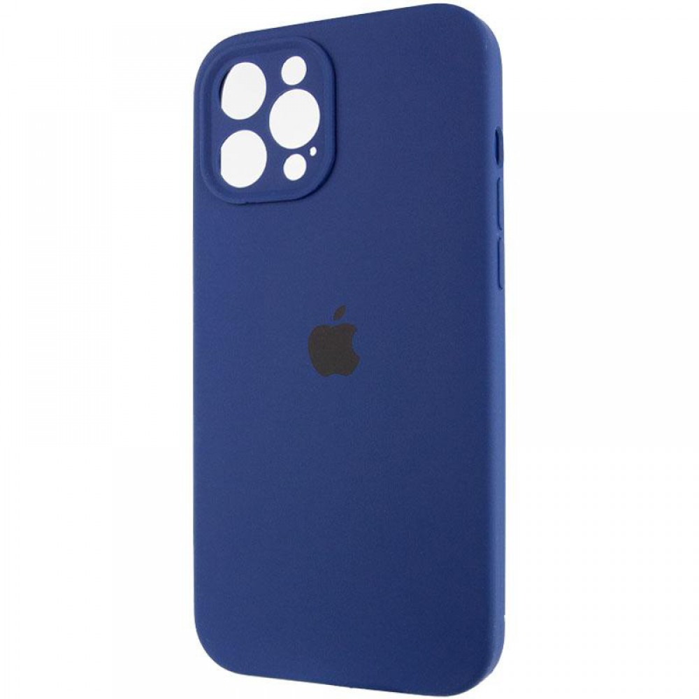 Чохол Silicone Case Full Camera Protective (AA) для Apple iPhone 12 Pro (6.1") Синій / Deep navy