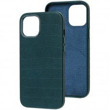 Шкіряний чохол Croco Leather для Apple iPhone 14 Plus (6.7") Green