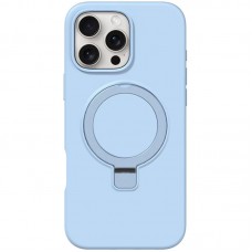 Чохол Silicone Case Full Protective NO LOGO with Ring для Apple iPhone 16 Pro (6.3") Blue