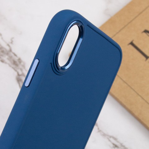 TPU чохол Bonbon Metal Style для Apple iPhone XS Max (6.5") Синій / Denim Blue