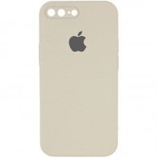 Чохол Silicone Case Square Full Camera Protective (AA) для Apple iPhone 7 plus / 8 plus (5.5") Бежевий / Antigue White