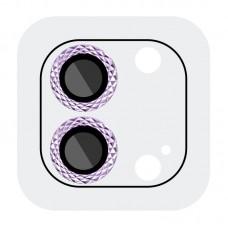 Захисне скло Metal Shine на камеру (у упак.) для Apple iPhone 12 / 12 mini / 11 Фіолетовий / Purple