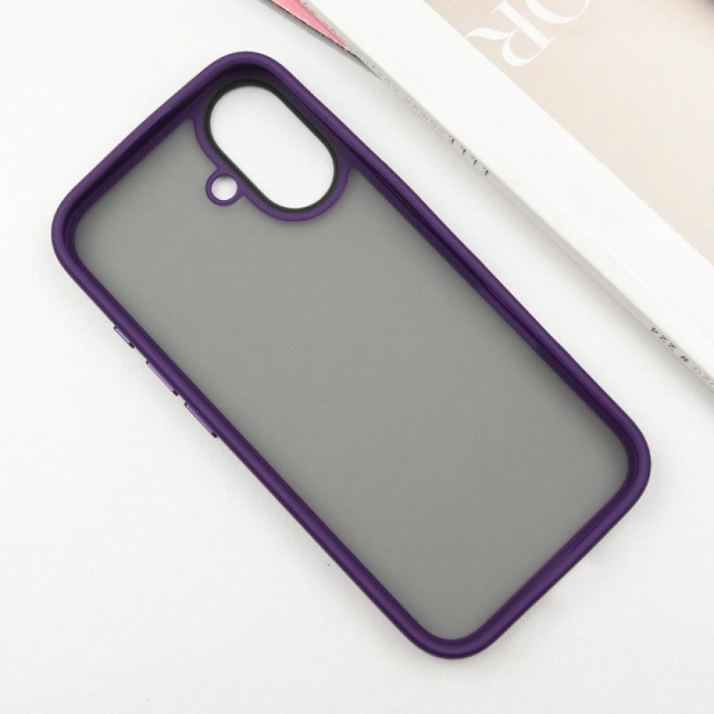 TPU+PC чохол Metal Buttons для Apple iPhone 16 (6.1") Темно-Фіолетовий
