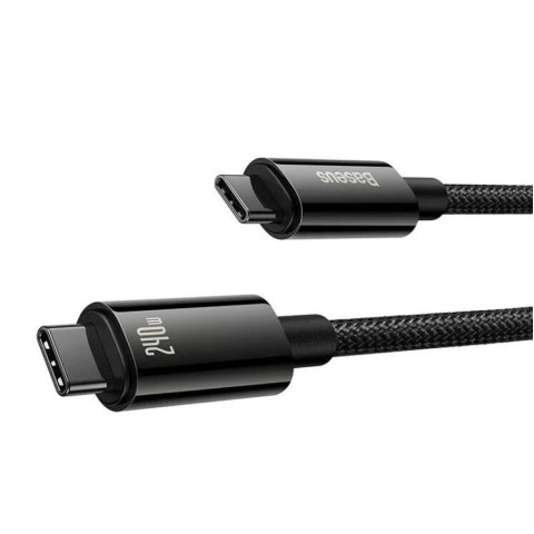 Дата кабель Baseus Tungsten Gold Type-C to Type-C Cable 240W (1m) (CAWJ04000) Black