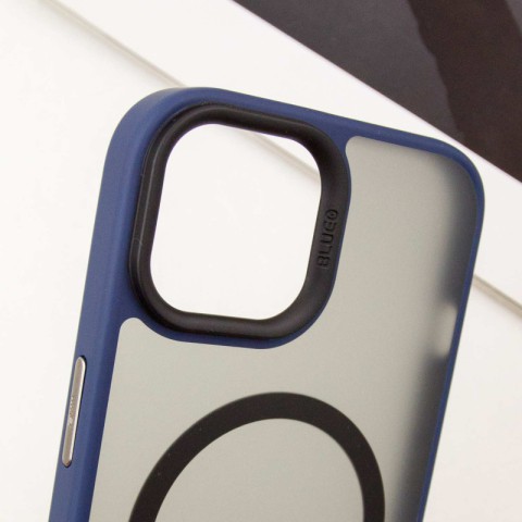 TPU+PC чохол Blueo Skin Friendly Frosted with MagSafe для Apple iPhone 15 (6.1") Синій