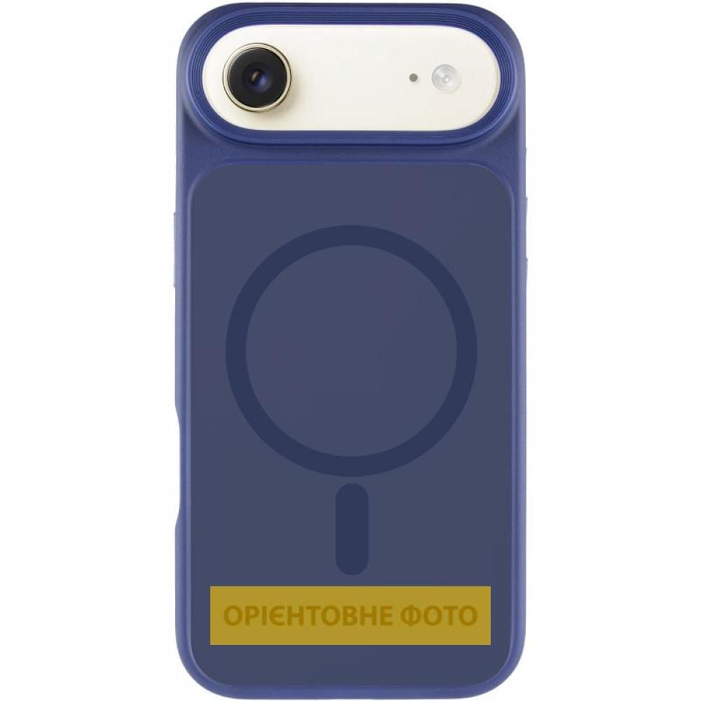 TPU+PC чохол Metal Buttons with MagSafe для Apple iPhone 17 Air (6.5") Синій / Navy Blue