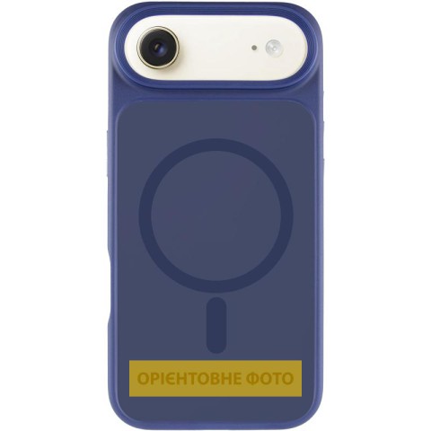TPU+PC чохол Metal Buttons with MagSafe для Apple iPhone 17 Air (6.5") Синій / Navy Blue
