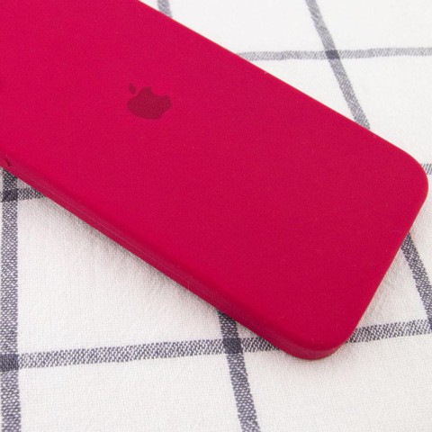 Чохол Silicone Case Square Full Camera Protective (AA) для Apple iPhone 11 Pro (5.8") Червоний / Rose Red