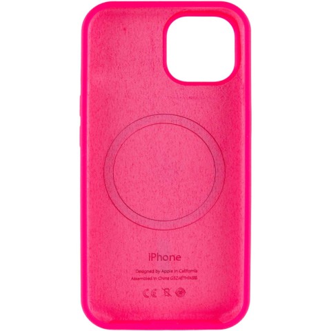 Чохол Silicone Case Full Protective (AA) with MagSafe для Apple iPhone 15 Plus (6.7") Рожевий / Barbie pink