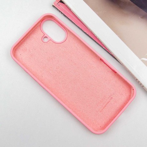 Чохол Silicone Case Full Protective (AA) для Apple iPhone 16 Plus (6.7") Рожевий / Light pink