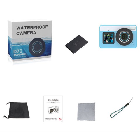Дитяча водонепроникна цифрова камера D70 Blue