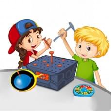 Настільна інтерактивна гра Ummi 707-88 Nail Hammering Game Blue