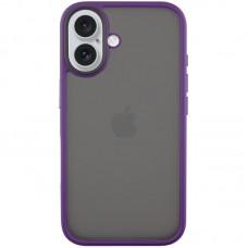 TPU+PC чохол Metal Buttons для Apple iPhone 16 (6.1") Темно-Фіолетовий