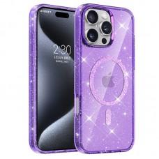 Чохол TPU Eclipse Sparkle (MagFit) для Apple iPhone 16 Pro (6.3") Purple