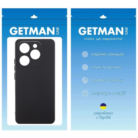 Чохол TPU GETMAN Liquid Silk Full Camera для Infinix Hot 40i Чорний / Black