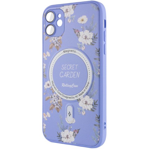 TPU+PC чохол Secret Garden with MagSafe для Apple iPhone 12 (6.1") Lilac