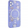 TPU+PC чохол Secret Garden with MagSafe для Apple iPhone 12 (6.1") Lilac