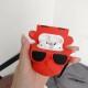 Силіконовий футляр Brand для навушників AirPods 1/2 + карабін Karl Lagerfeld red