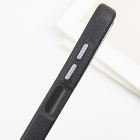 Шкіряний чохол Leather Case Metal Buttons для Samsung Galaxy A15 4G/5G / M15 5G Black