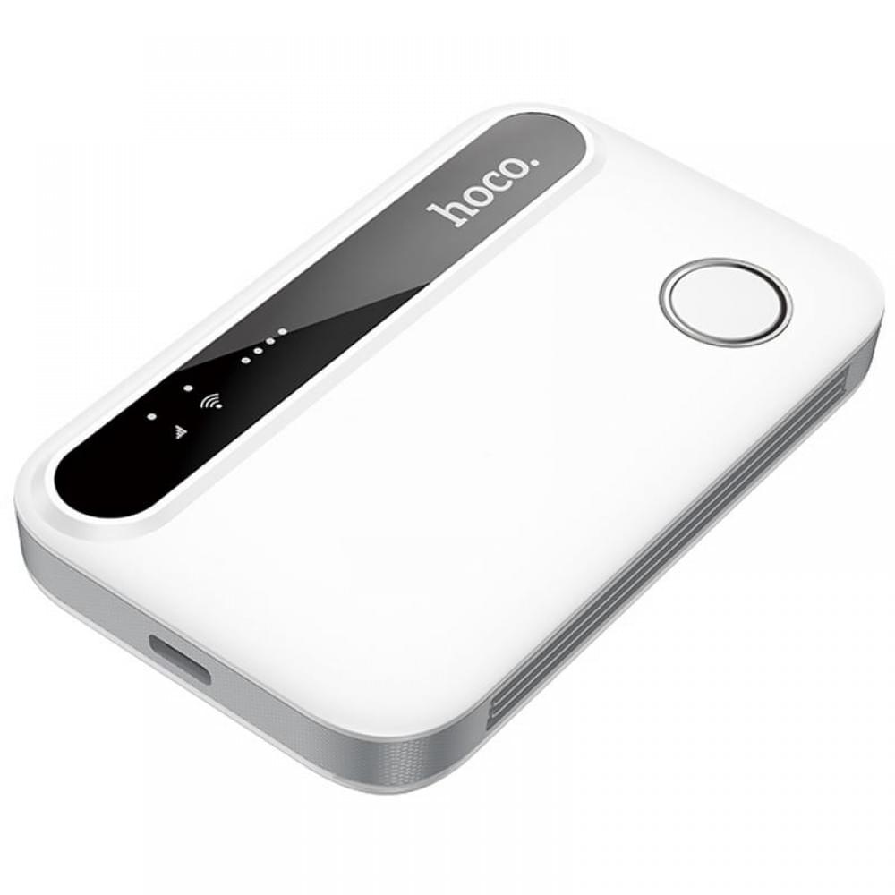 Портативний модем WiFi роутер Hoco HI41 150Mbps (Micro SIM) 2100 mAh White