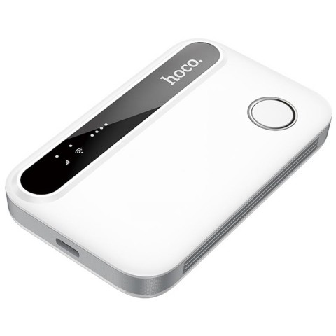 Портативний модем WiFi роутер Hoco HI41 150Mbps (Micro SIM) 2100 mAh White