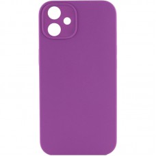 Silicone Case Square Full Camera Protective (AA) NOLOGO для Apple iPhone 11 (6.1") Фіолетовий / Grape