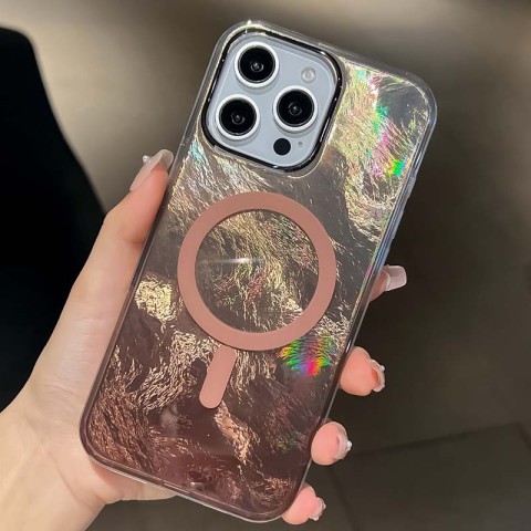 Чохол TPU Shiny Mountain (MagFit) для Apple iPhone 16 Pro (6.3") Chocolate