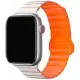 Ремінець BlueO Magnetic Silicone для Apple Watch 42(ser.1-3)/44/45/46/49mm White / Orange