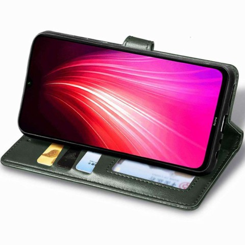 Шкіряний чохол-книжка GETMAN Gallant (PU) для Xiaomi Redmi Note 8T Зелений