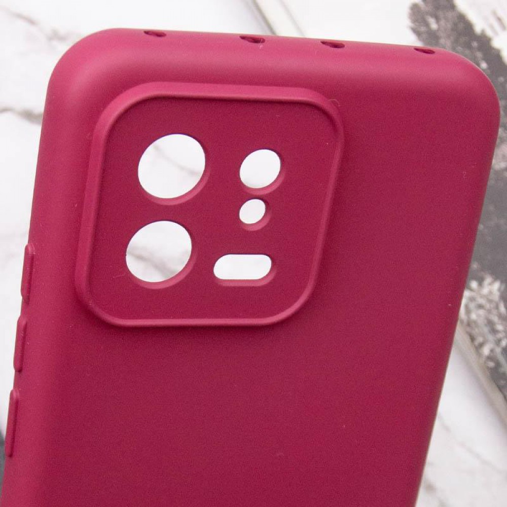 Чохол TPU GETMAN Liquid Silk Full Camera для Xiaomi 13 Бордовий / Marsala