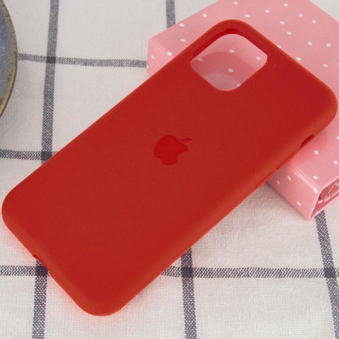 Чохол Silicone Case Full Protective (AA) для Apple iPhone 11 Pro Max (6.5") Червоний / Dark Red