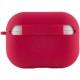 Силіконовий футляр з мікрофіброю для навушників Airpods Pro Червоний / Rose Red