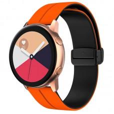 Силіконовий ремінець Classy для Smart Watch 20mm Orange / Black