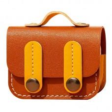 Шкіряний футляр Briefcase для навушників AirPods 3 Brown / Yellow