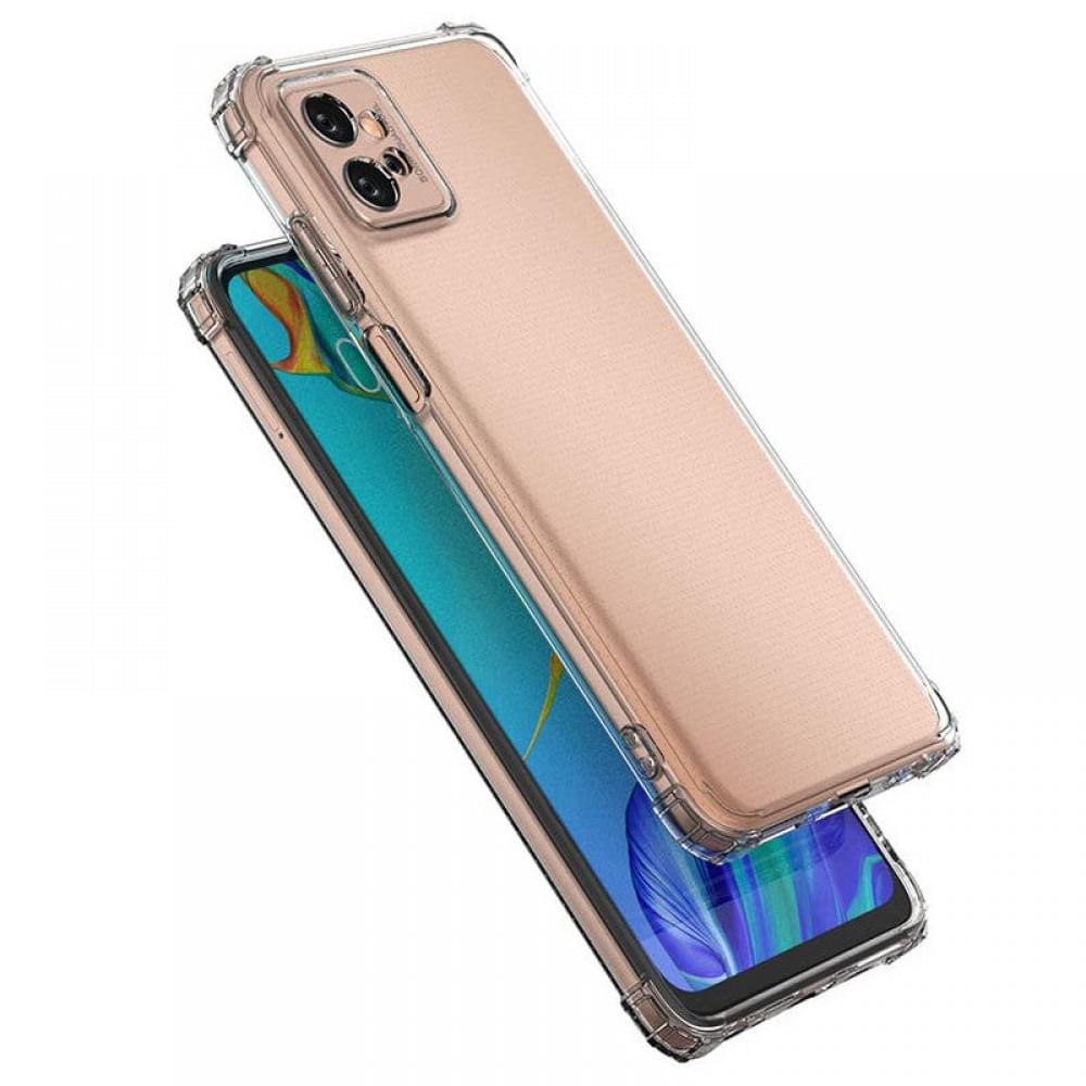 TPU чохол GETMAN Ease logo посилені кути Full Camera для Motorola Moto G32 Безбарвний (прозорий)