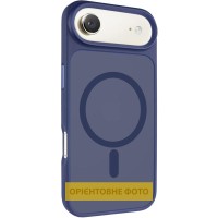 TPU+PC чохол Metal Buttons with MagSafe для Apple iPhone 17 Air (6.5") Синій / Navy Blue