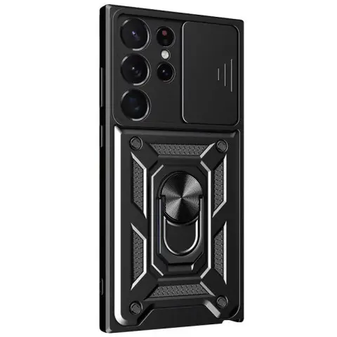 Чохол Ummi Camshield Serge Ring для Samsung Galaxy S22 Ultra Чорний