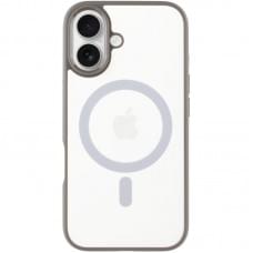 TPU+PC чохол Blueo Skin Friendly Frosted with MagSafe для Apple iPhone 16 (6.1") Сірий
