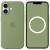 Чохол Silicone case (AAA) with Magsafe and Animation для Apple iPhone 17 (6.3") Light Moss
