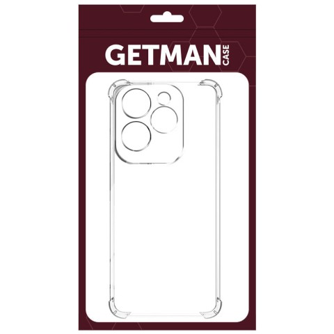 TPU чохол GETMAN Ease logo посилені кути Full Camera для Infinix Hot 40i / Spark Go 2024 / Spark 20 Безбарвний (прозорий)