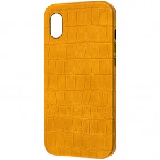 Шкіряний чохол Croco Leather для Apple iPhone XS Max (6.5") Yellow